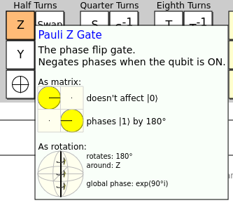 quirk Z gate